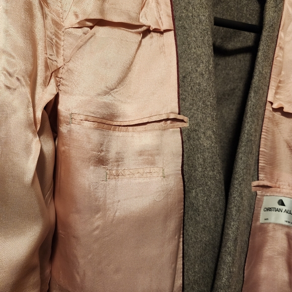 Last Chance Cashmere Christian Aujard Men Suit Blazer Jacket 42L woven in Italy. - Picture 10 of 12